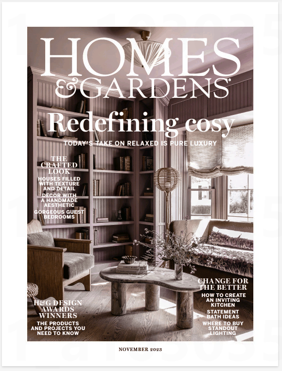 Front cover of the November 2023 issue of Homes & Gardens.