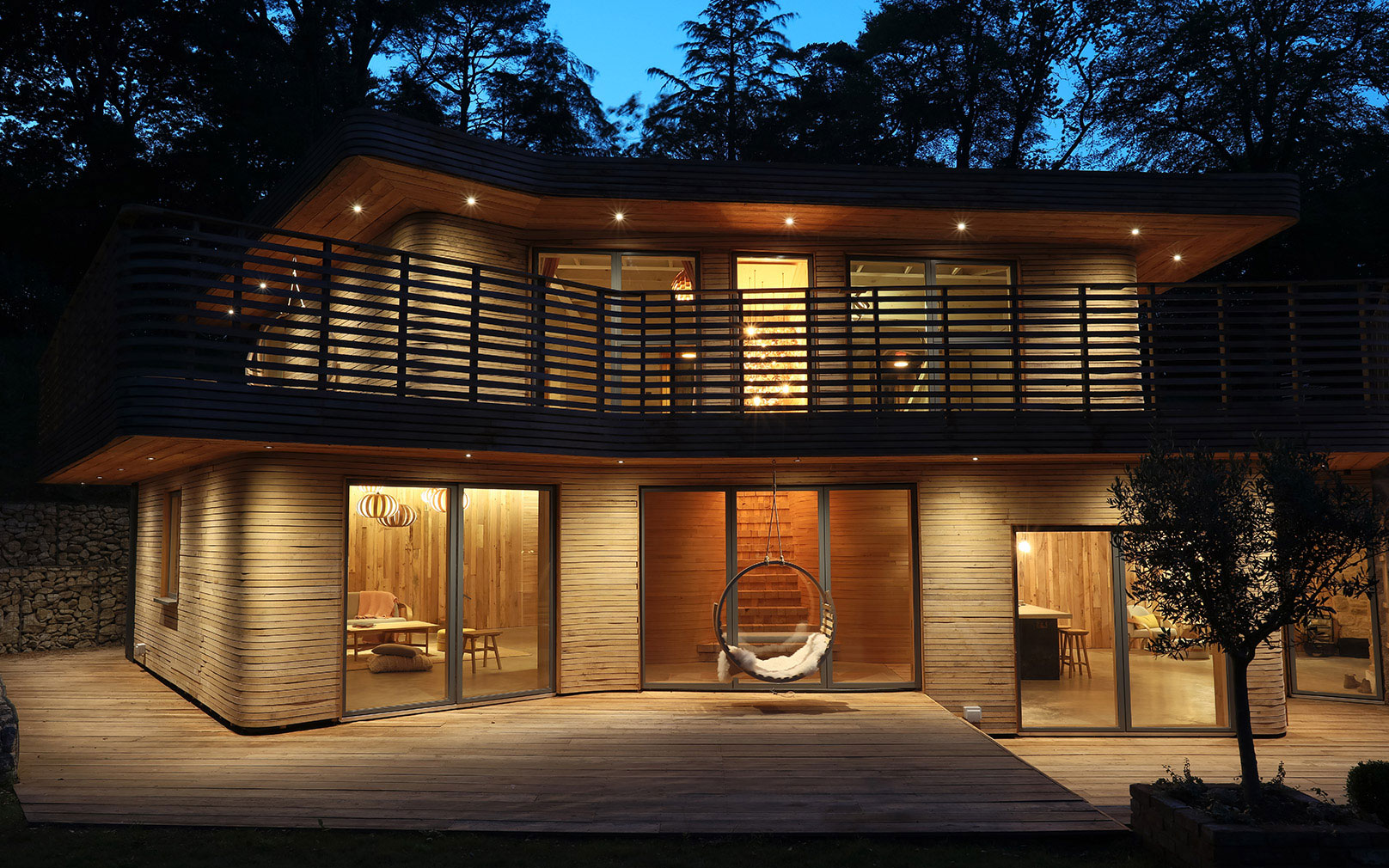 The front of Tom Raffield's house of steam-bent wood