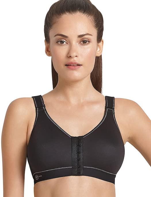 front hook sports bra