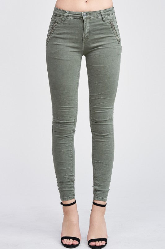 olive green denim pants