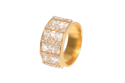 18k gold diamond statement ring