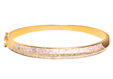 diamonds in rose gold resin glimmer bangle