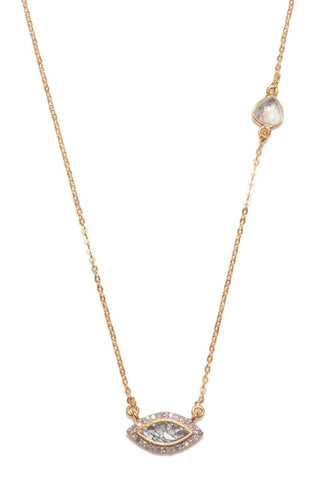 18k gold vermeil necklace with diamond pendant