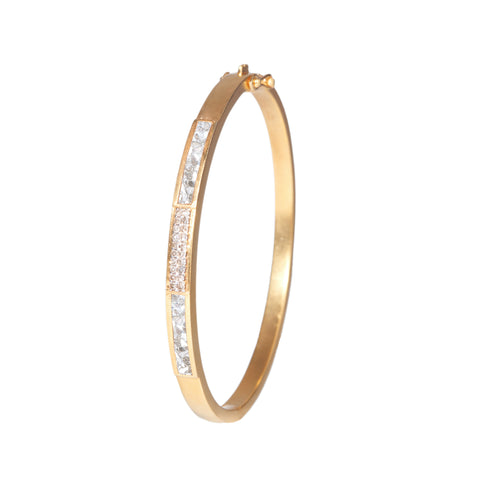 18k Gold Diamond Bangle Bracelet