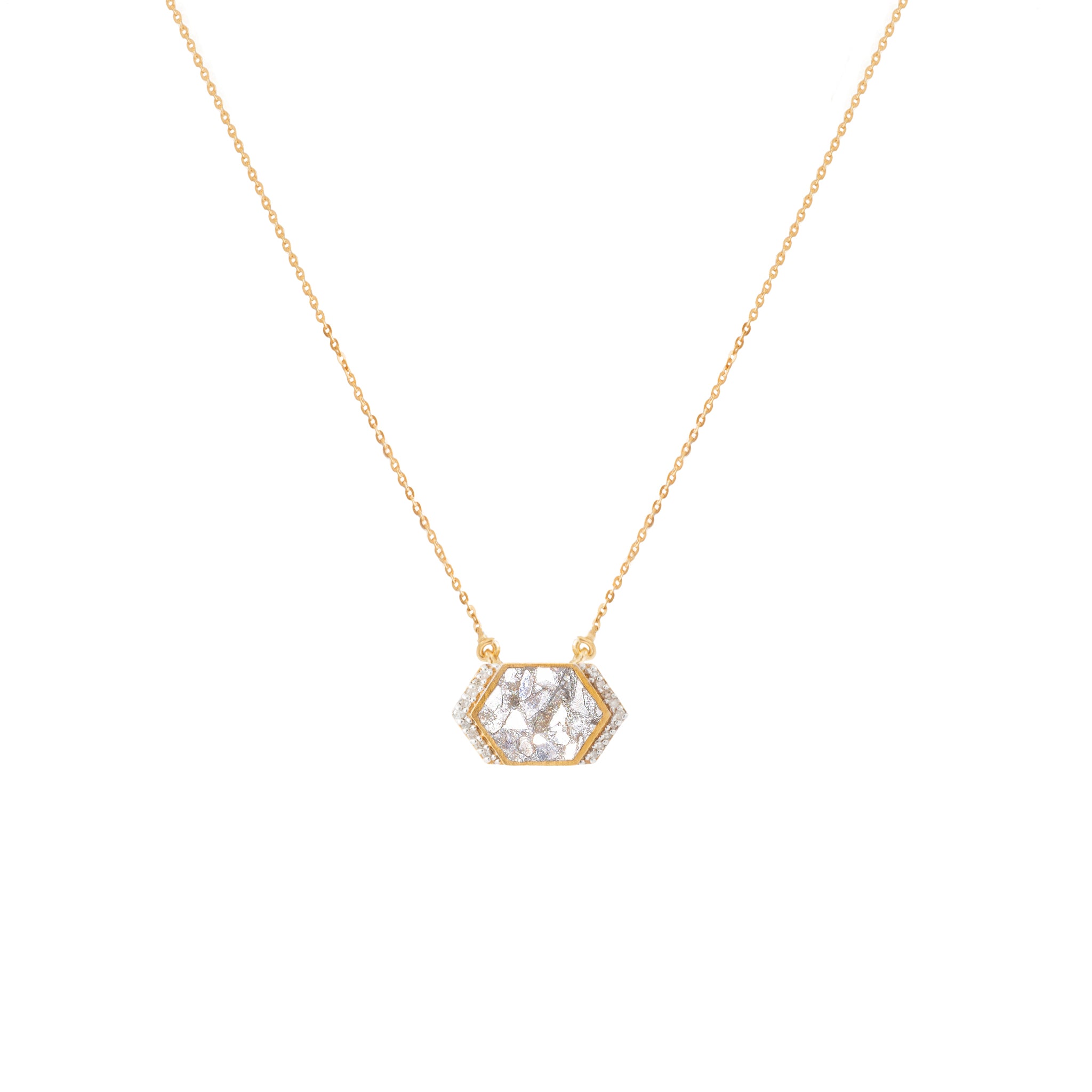 18k Gold Diamond Neora Pendant Necklace 