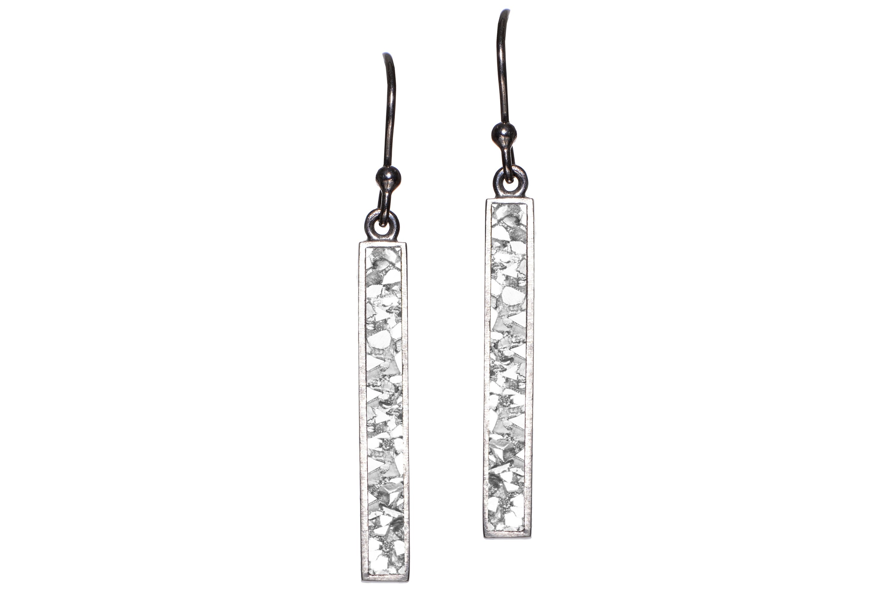 Oxidized Sterling Silver Diamond Miladi Small Dangle Earrings – Shana ...