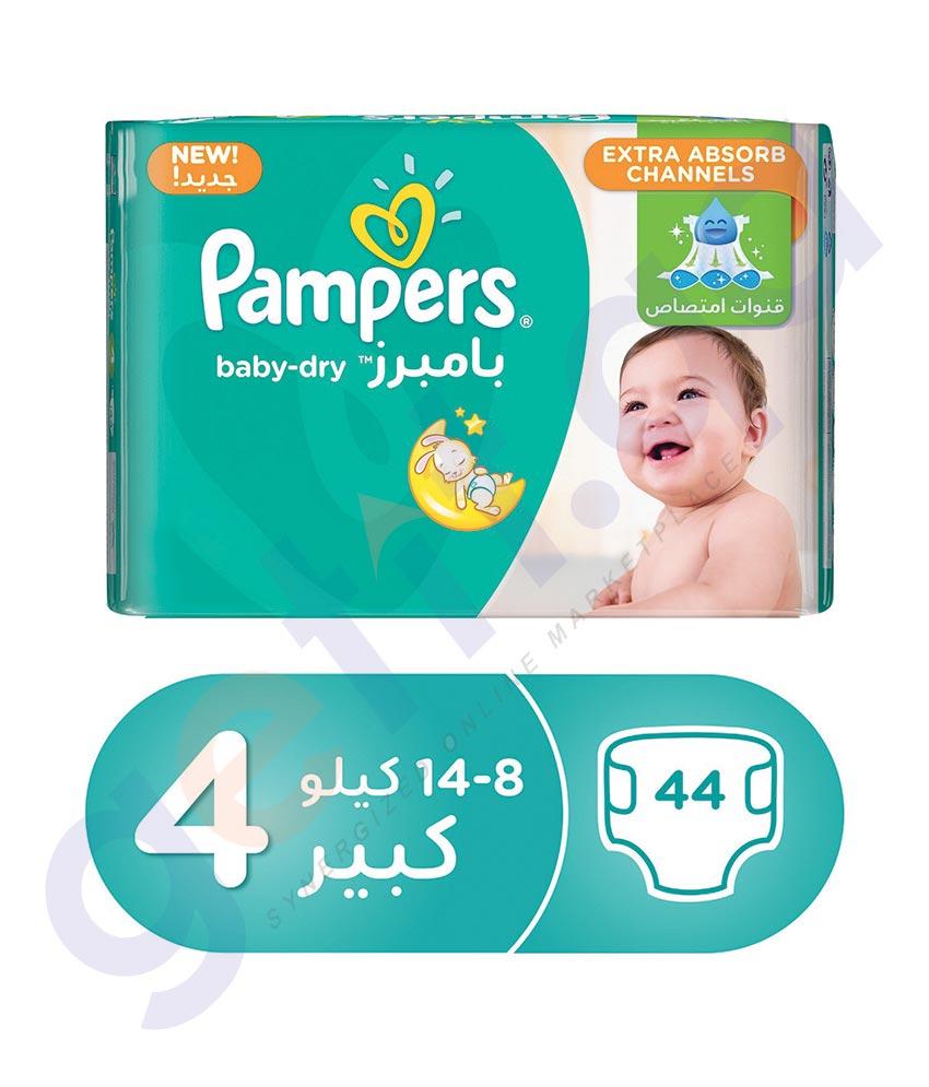 PAMPERS - PAMPERS BABY-DRY DIAPERS SIZE 4 MAXI 8-14KG  - 44PCS