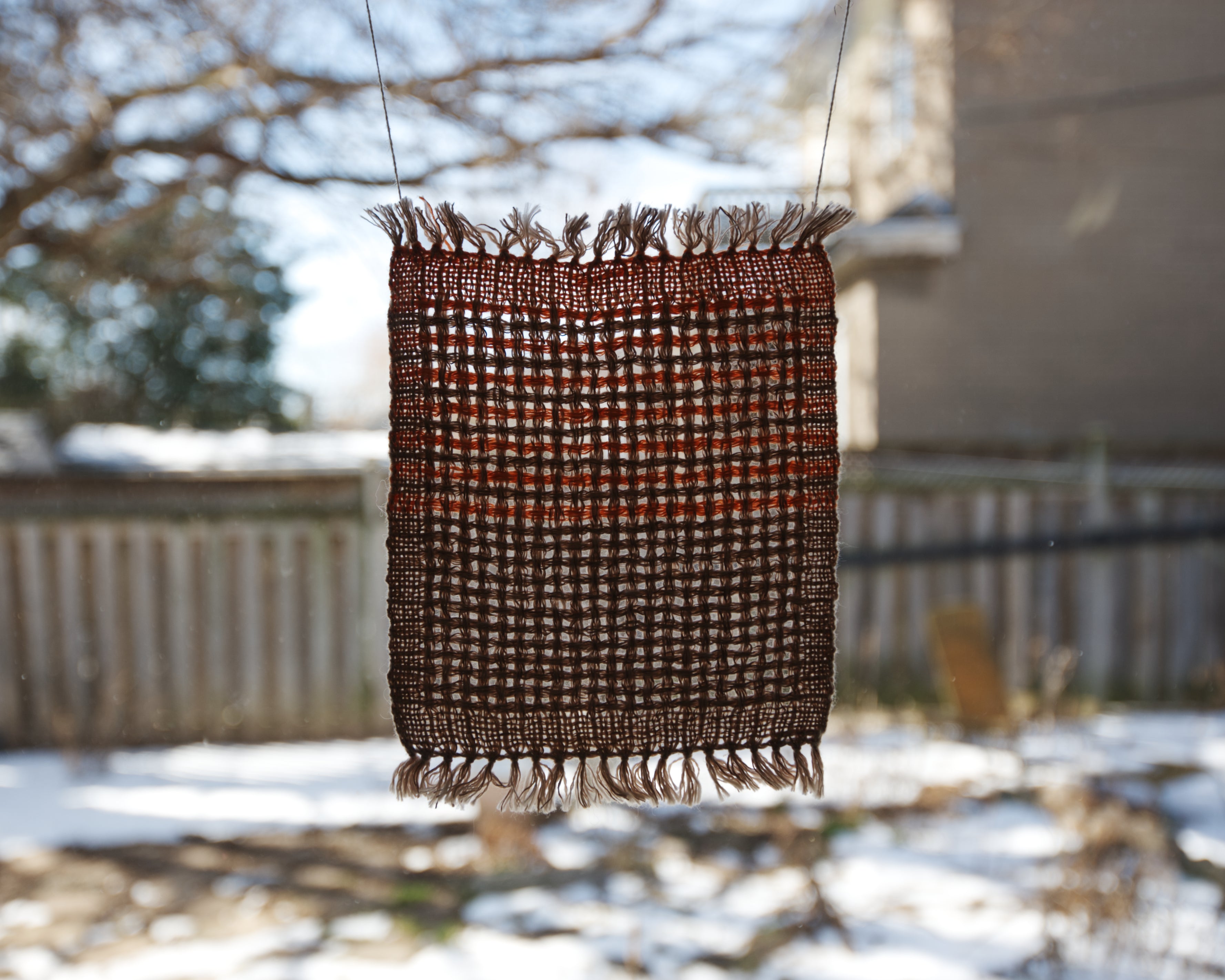 example canvas weave against window