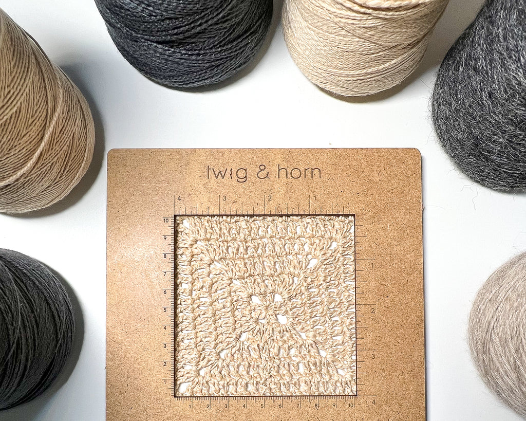 Mallo cotton slub yarn crochet swatch
