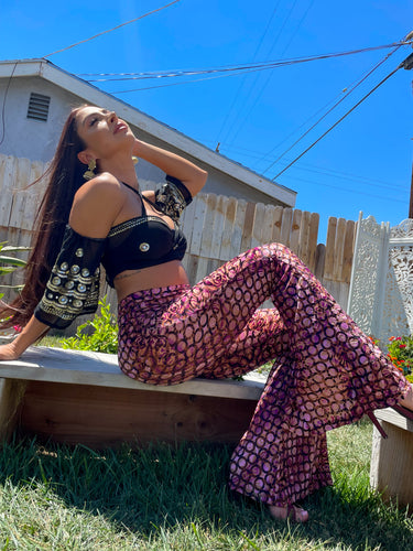 COSMIC  Flare Bell Bottom Pants, Festival Bottoms, Rave Pants, Yoga P –  The Lyte Couture