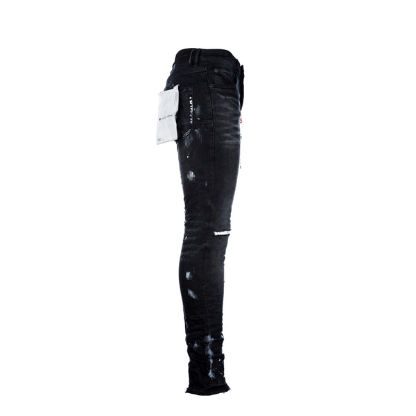 Purple Brand P001-BOS Slim Fit Jeans in Black Over Spray Men -  Bloomingdale's