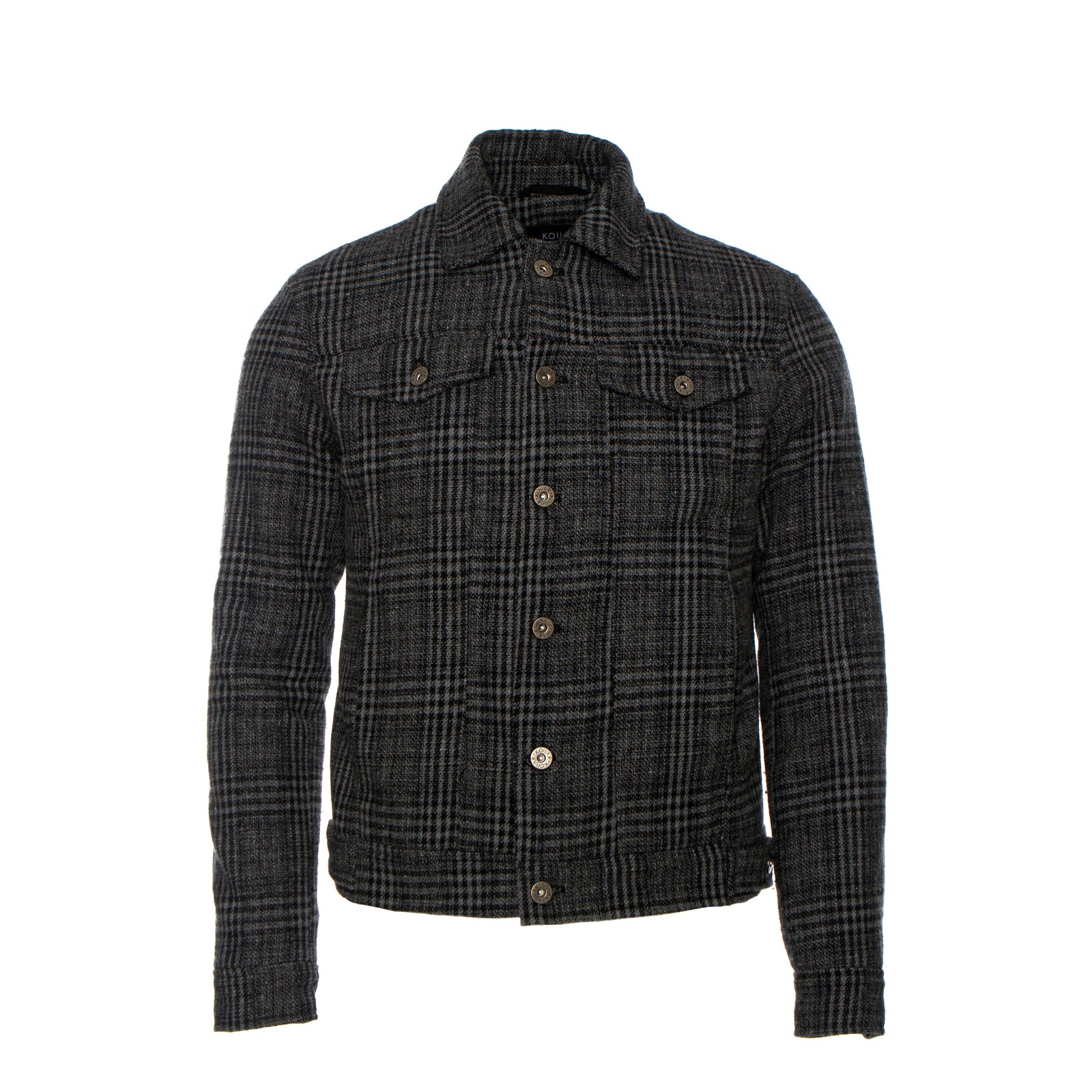 mens plaid trucker jacket