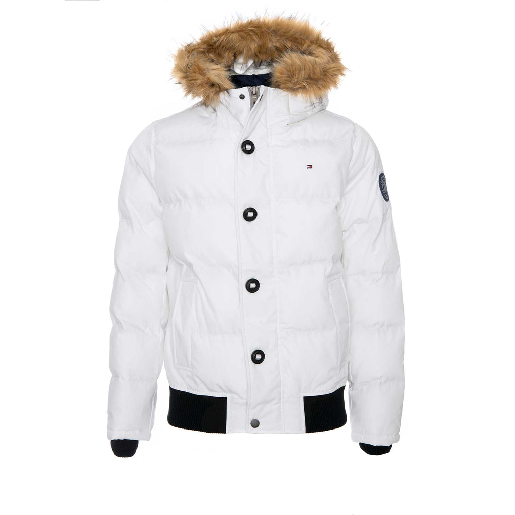 tommy hilfiger white parka