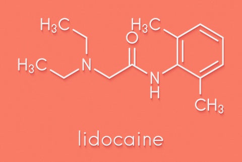 lidocaine local anesthetic drug molecule
