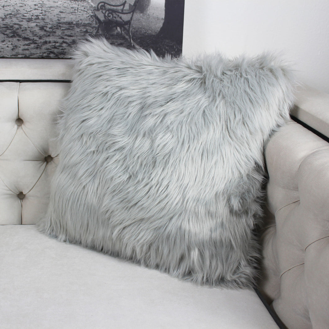 Furry Home Designer Pillow Gray and in 