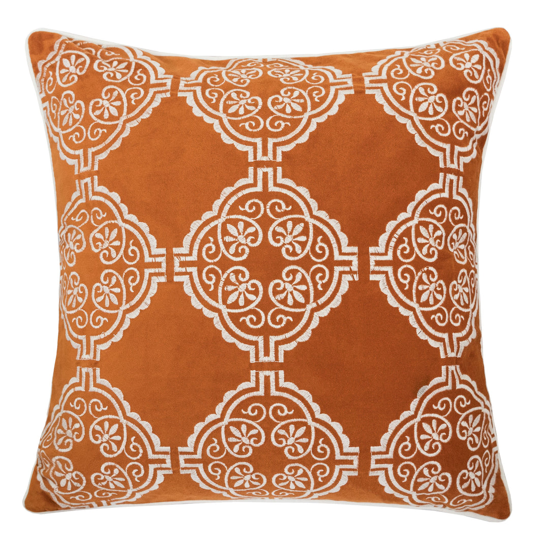 orange throw pillows