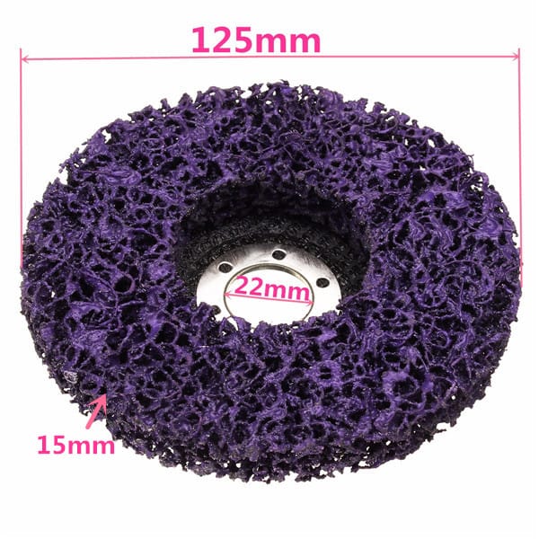 125mmx22mm Poly Strip Disc Wheel Paint Rust Removal Clean