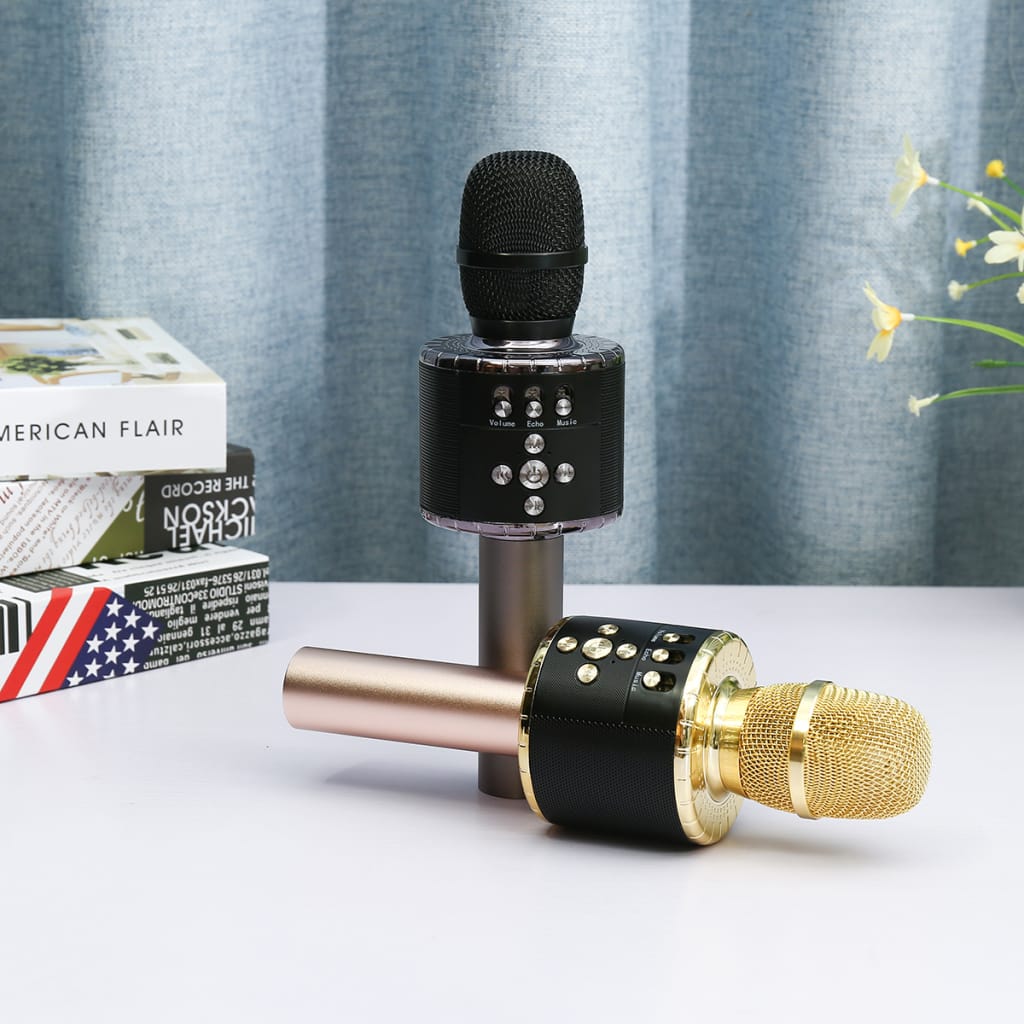 LOSKII Wireless bluetooth Karaoke Microphone Speaker Handheld Cordless KTV MIC Stereo Speaker Music Player Loskii Wireless Bluetooth Karaoke Microphone Speaker