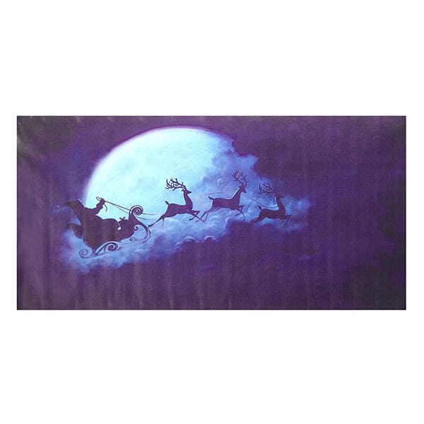 Christmas Eve Moon Sled Frameless Canvas Painting