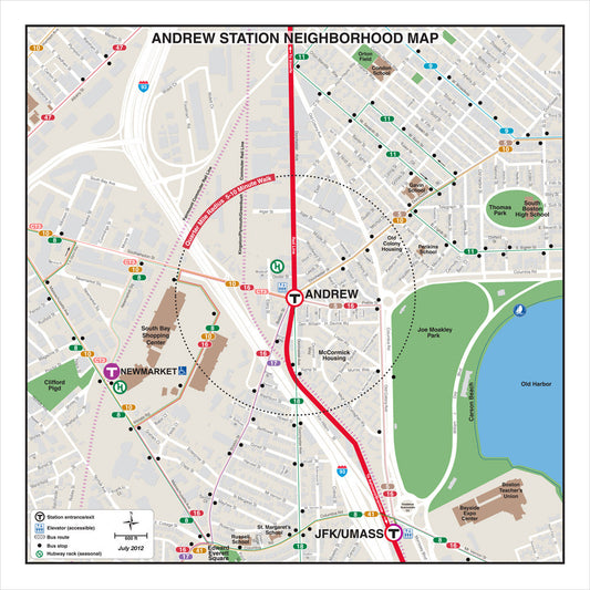 MBTA Community College Station Neighborhood Map (Jul. 2012