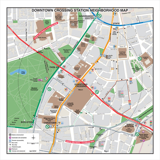 MBTA Community College Station Neighborhood Map (Jul. 2012