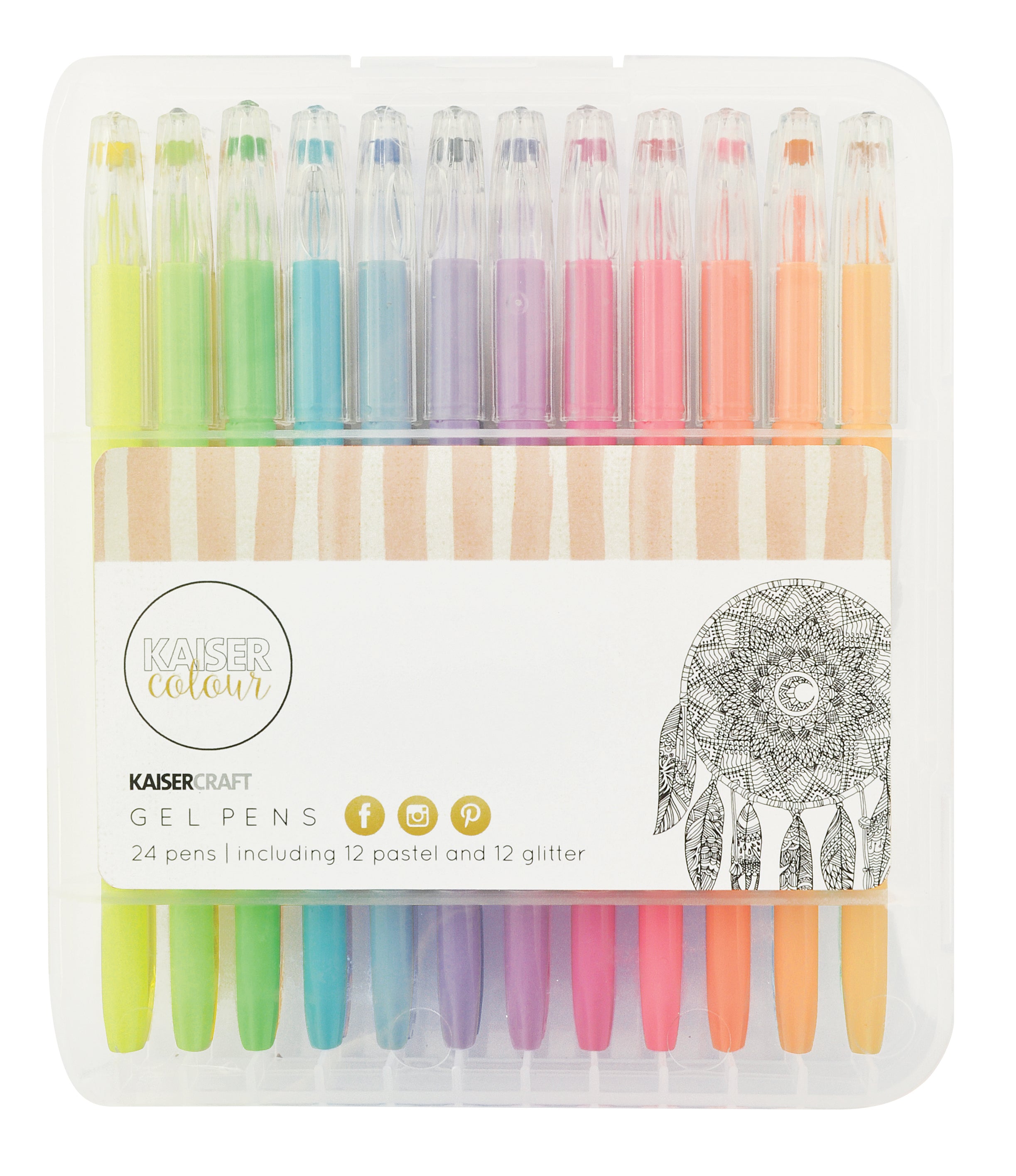 GEL PENS, 12PK - ASSORTED COLOURS - Yoobi Australia