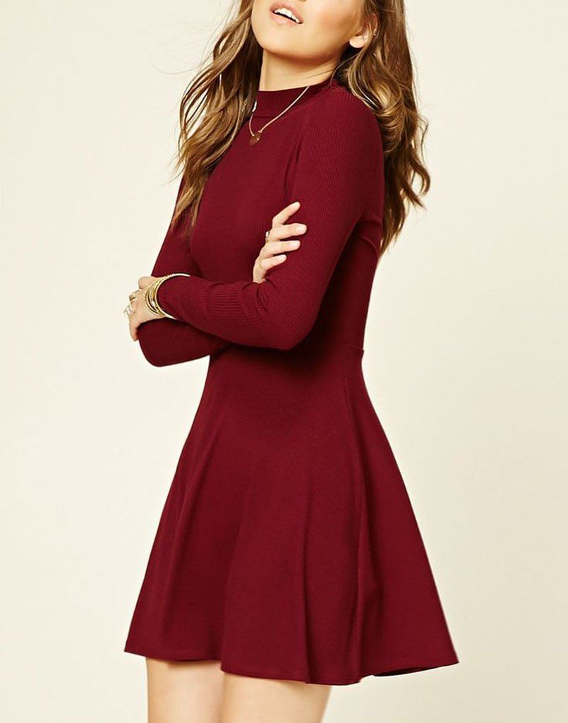 Posh Maroon Sun Dress – Street Style Stalk