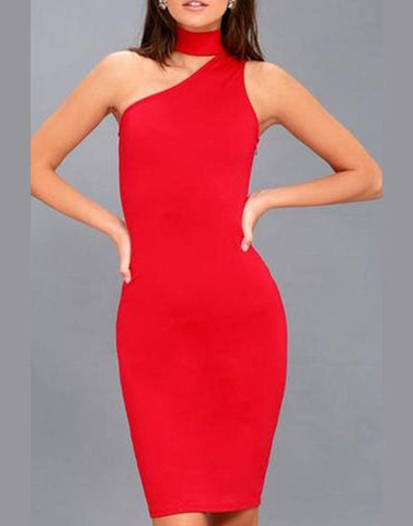 Elegantly Hot Bodycon Red Dress