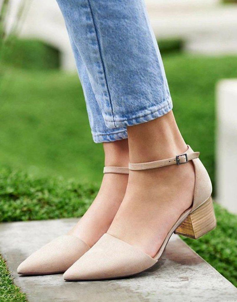 Pointed Toe Block Heels – Street Style 