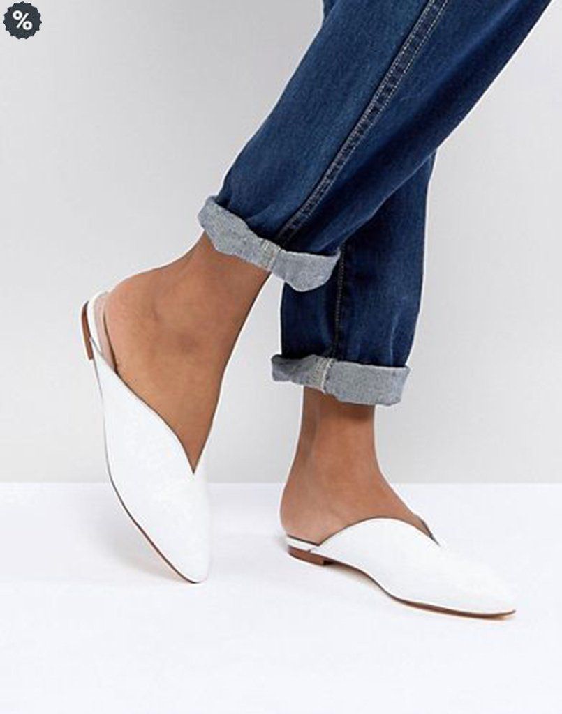 white mule loafer