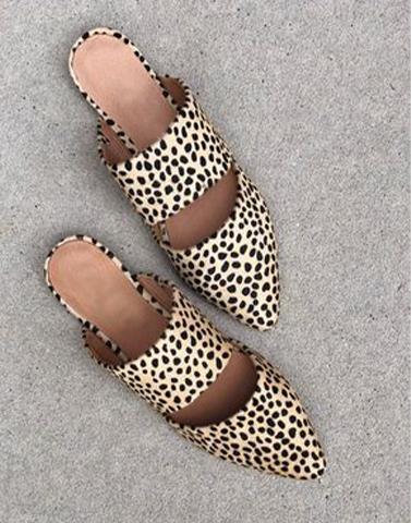 Leopard Pointed Toe Flats – Street Style Stalk