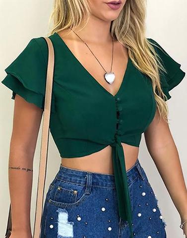 Halfway Green Colorblock Top – Street Style Stalk