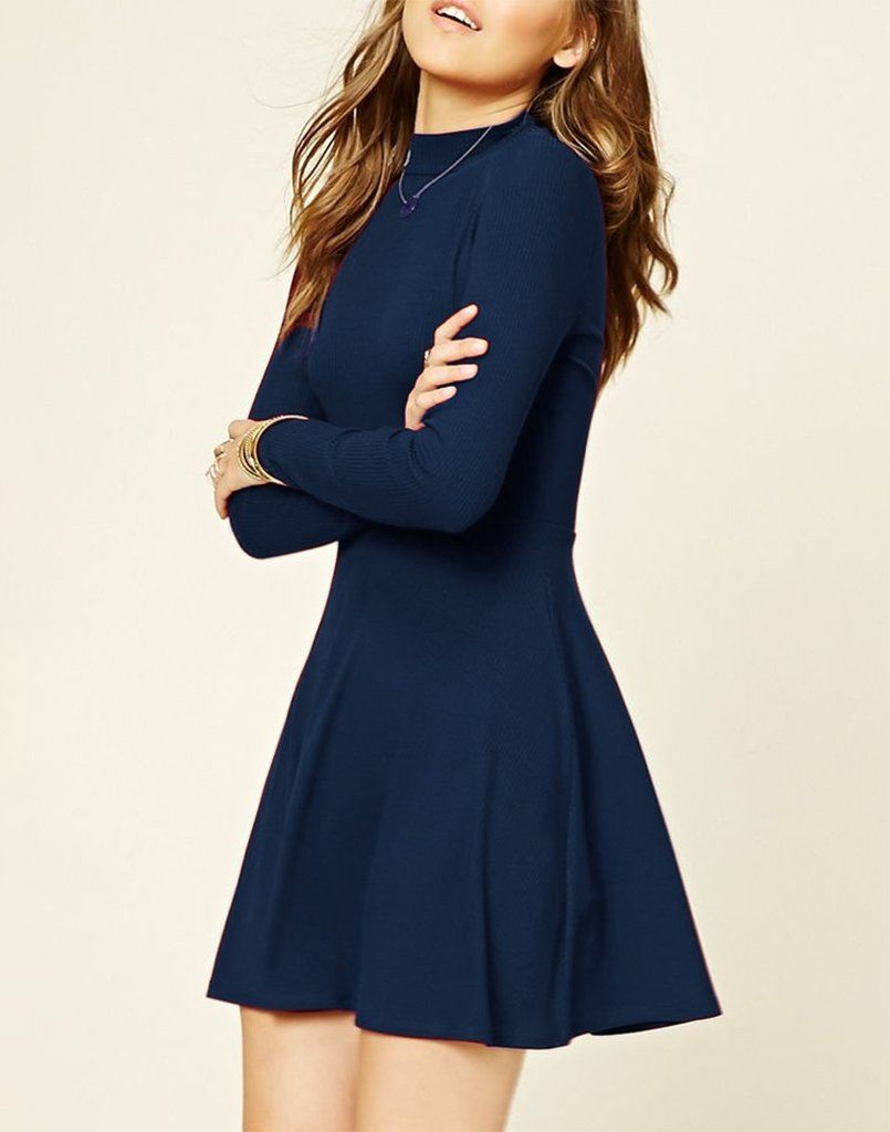 navy blue spring dress
