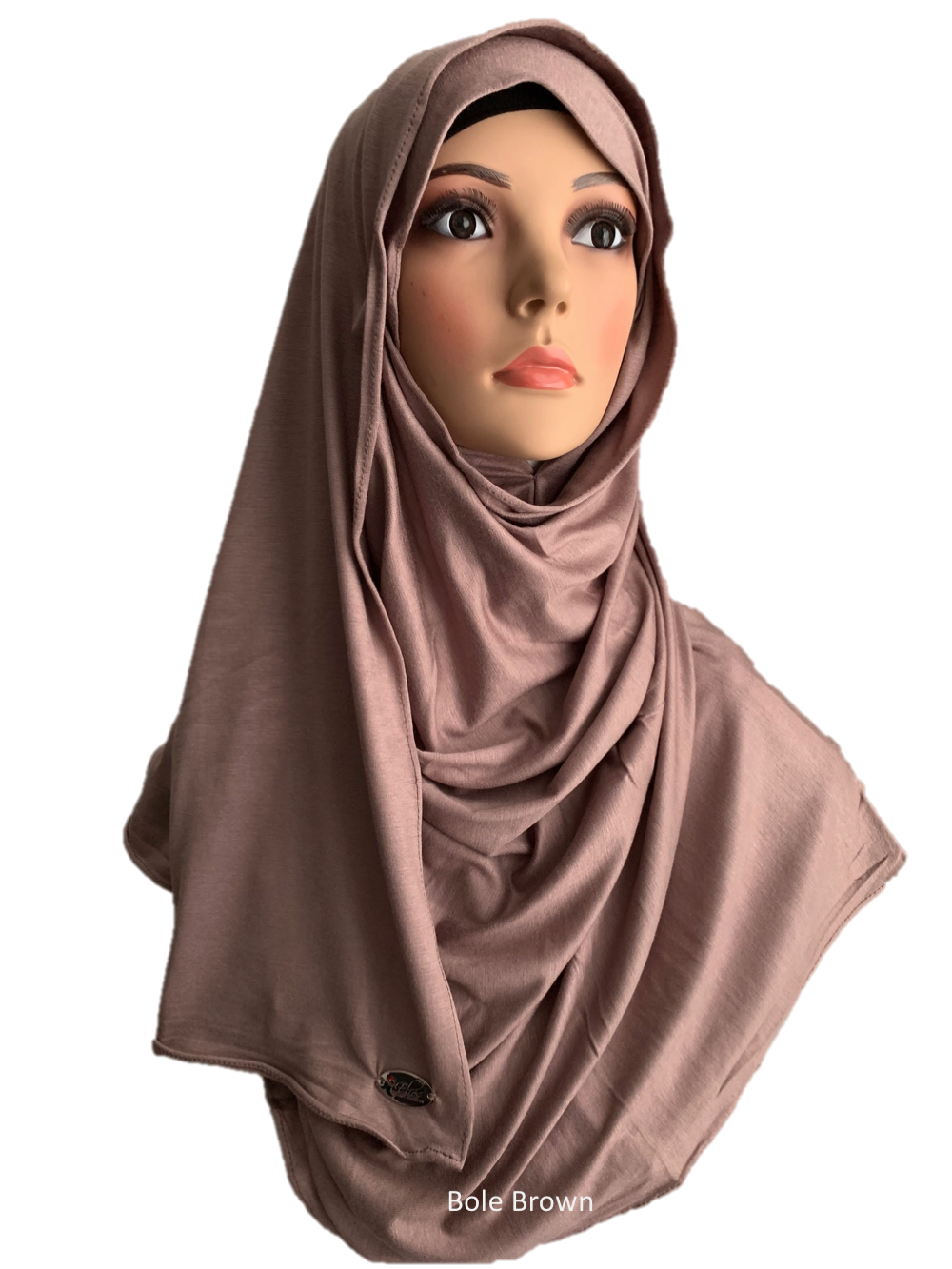 Bole Brown stretchy (COT) instant hijab SF – Instant Hijabs UK