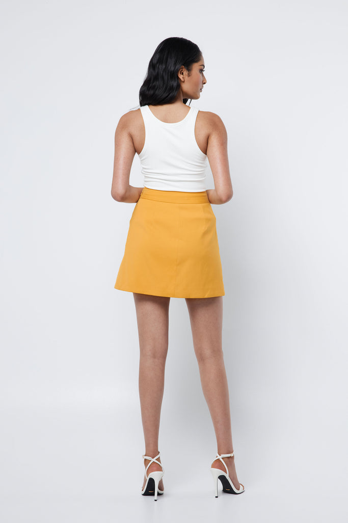 Buy BENEATH THE SURFACE MINI SKIRT YELLOW Online | Serendipity Chic Dress  Boutique