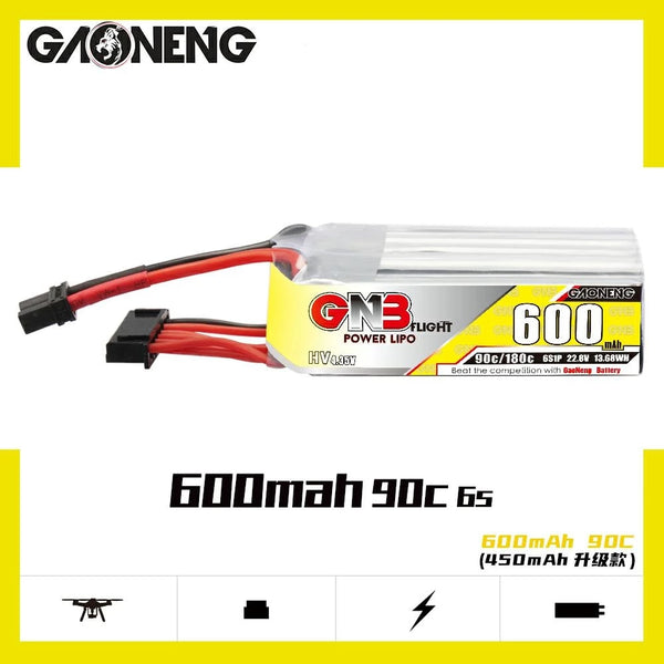 GNB 600mAh 6S 22.8V 90C/180C HV Lipo battery with XT30 Plug