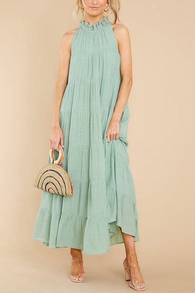 Come To Me Tiered Tank Midi Dress