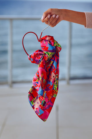 Porta foulard rosso a forma di cuore