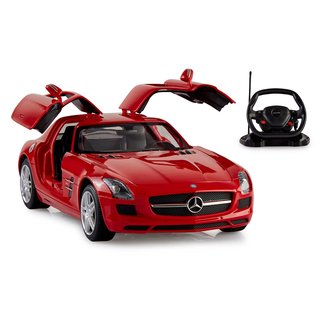 red mercedes toy car