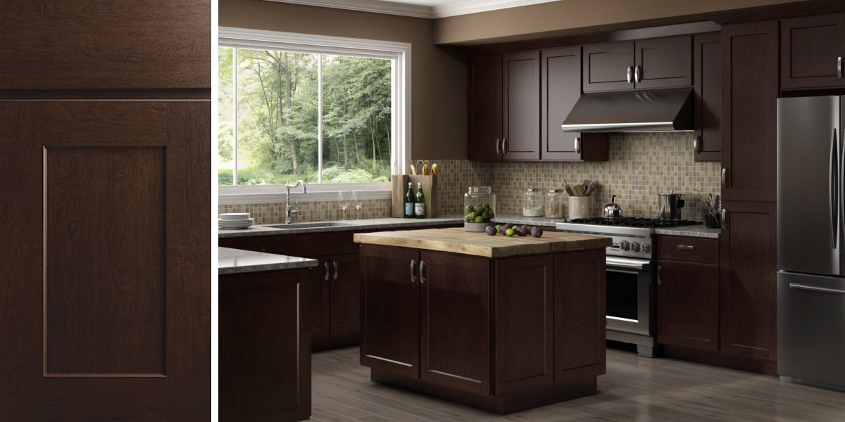 Newport Espresso Shaker - High Quality RTA Kitchen Cabinets