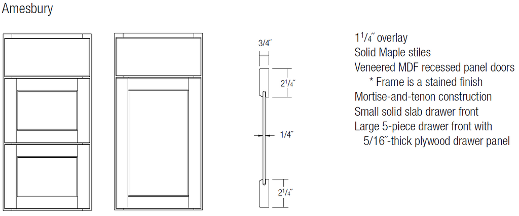 Jsi Amesbury Cherry Shaker Collection Kitchen Cabinet Specs Rta
