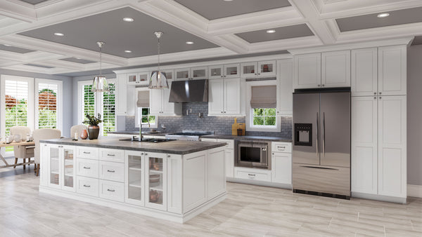 RTA white shaker cabinets