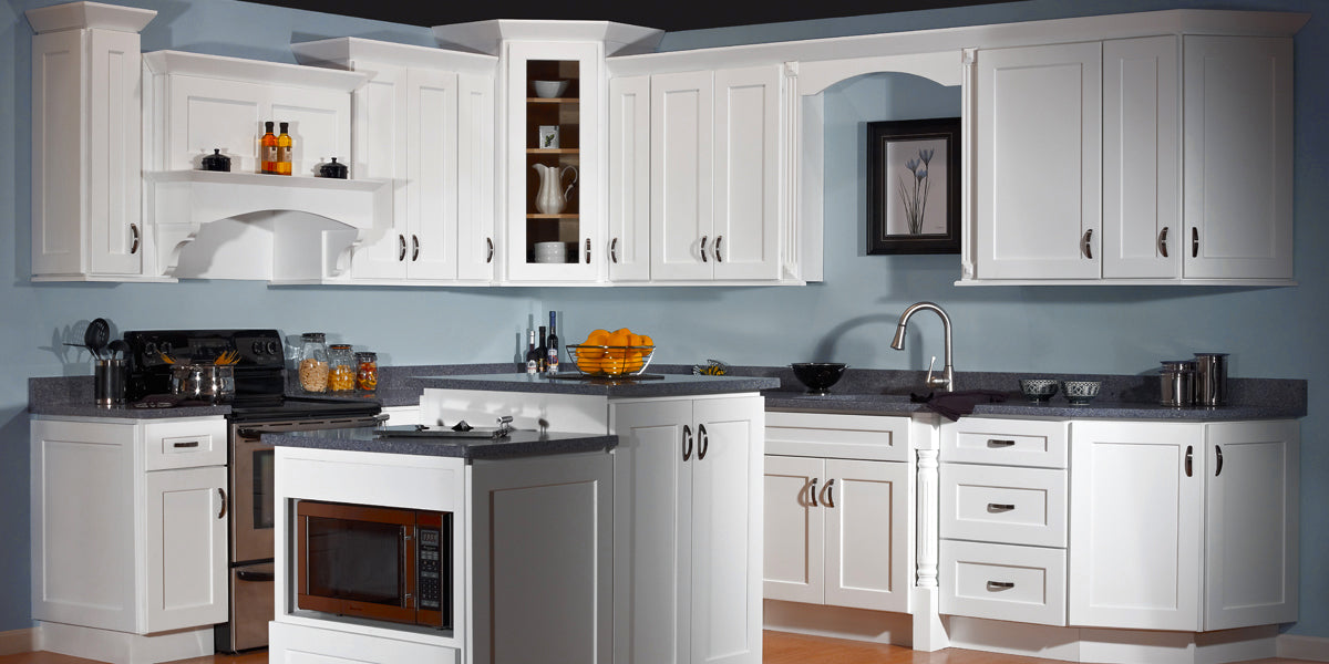 Elegant Dove Gray Shaker Panel Assembled Kitchen Cabinets – RTA Wood  Cabinets