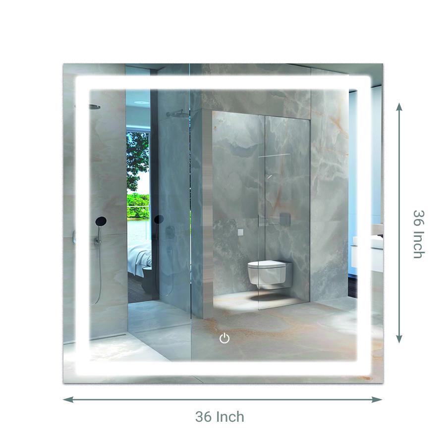 LED Bathroom Lighted Mirror 36" X 36" Lighted Vanity ...