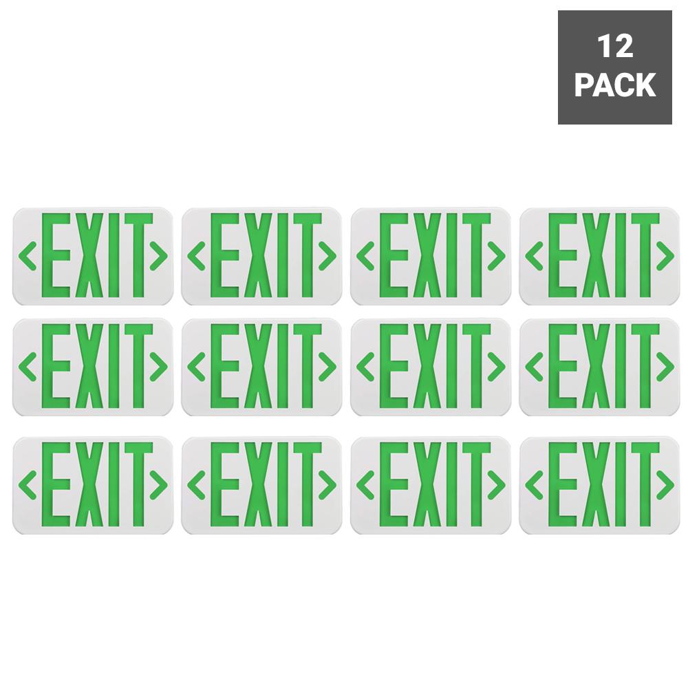 Emergency Light Exit Sign , 4W , Green , UL Listed – Wen Lighting