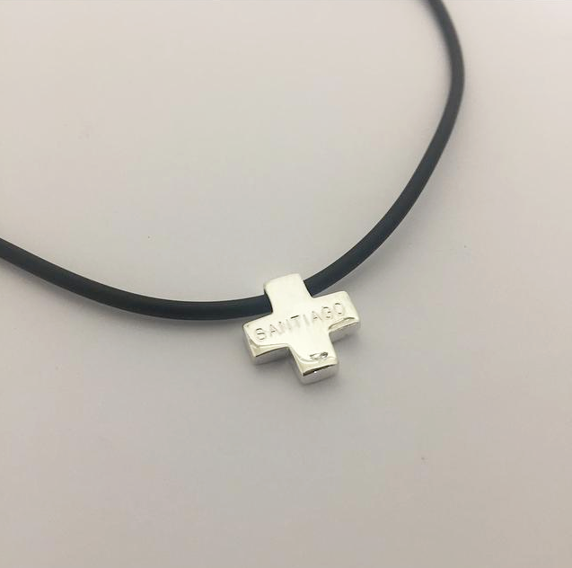 Engraved Cross with Leather Necklace – Mou