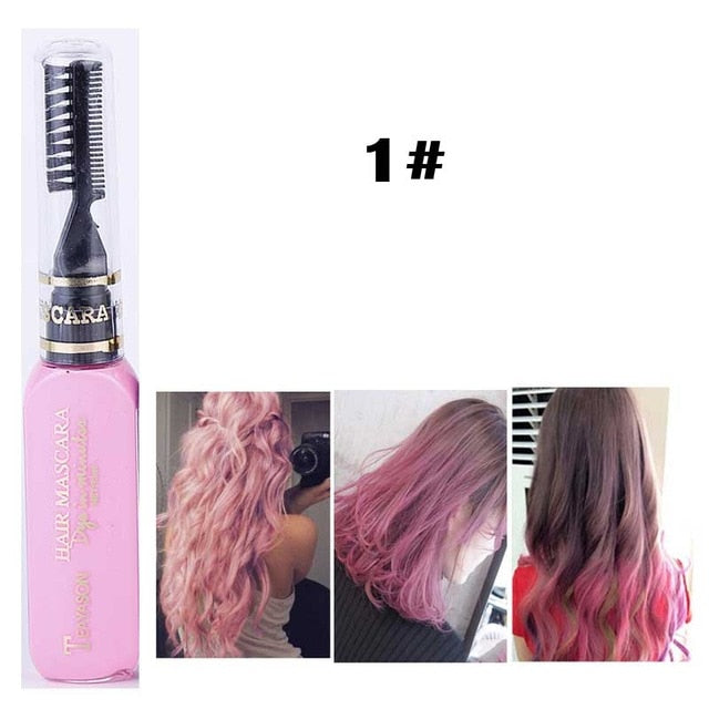 13 Colors One Time Hair Color Hair Dye Temporary Non Toxic Diy Hair Color Mascara Dye Cream Blue Grey Purple