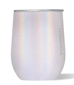 Corkcicle Stemless Wine Glass Tumbler with Lid, Insulated Travel Cup,  Sparkle Unicorn Magic, 12 oz