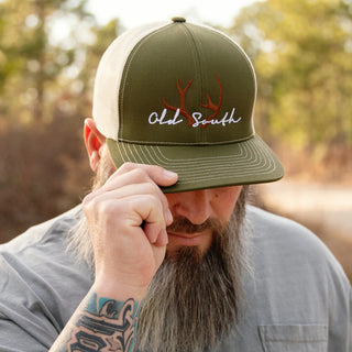 Old South Mounted Deer Head Trucker Mesh Hat