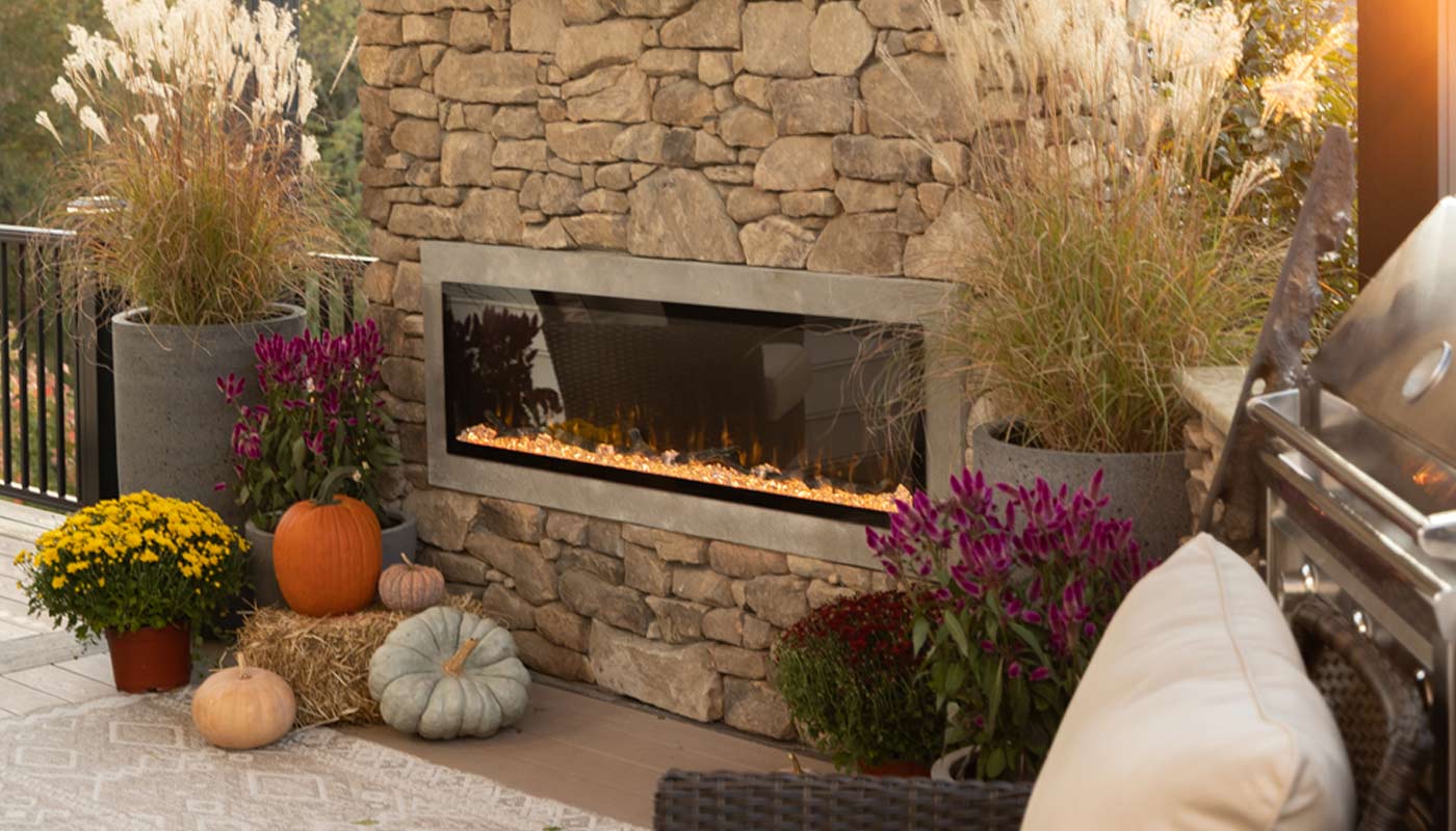 Outdoor Electric Fireplaces- Touchstone Home Products, Inc.